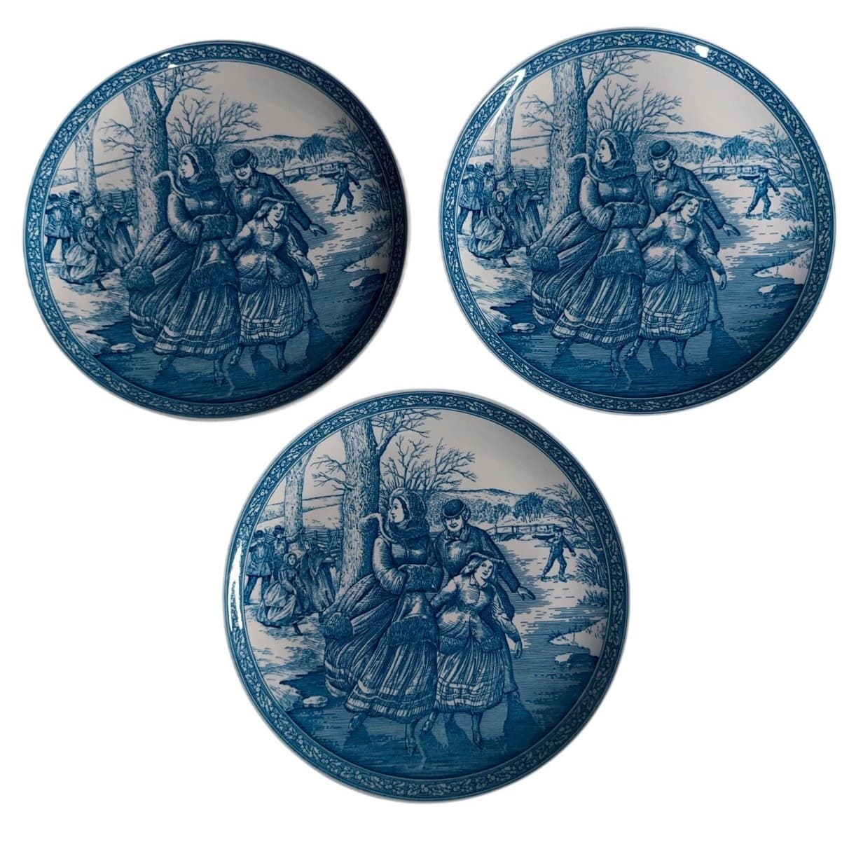 Spode The Blue Room Collection Christmas Plate Number 2 England 8-1/4" Set of 3 - Thumbnail 9