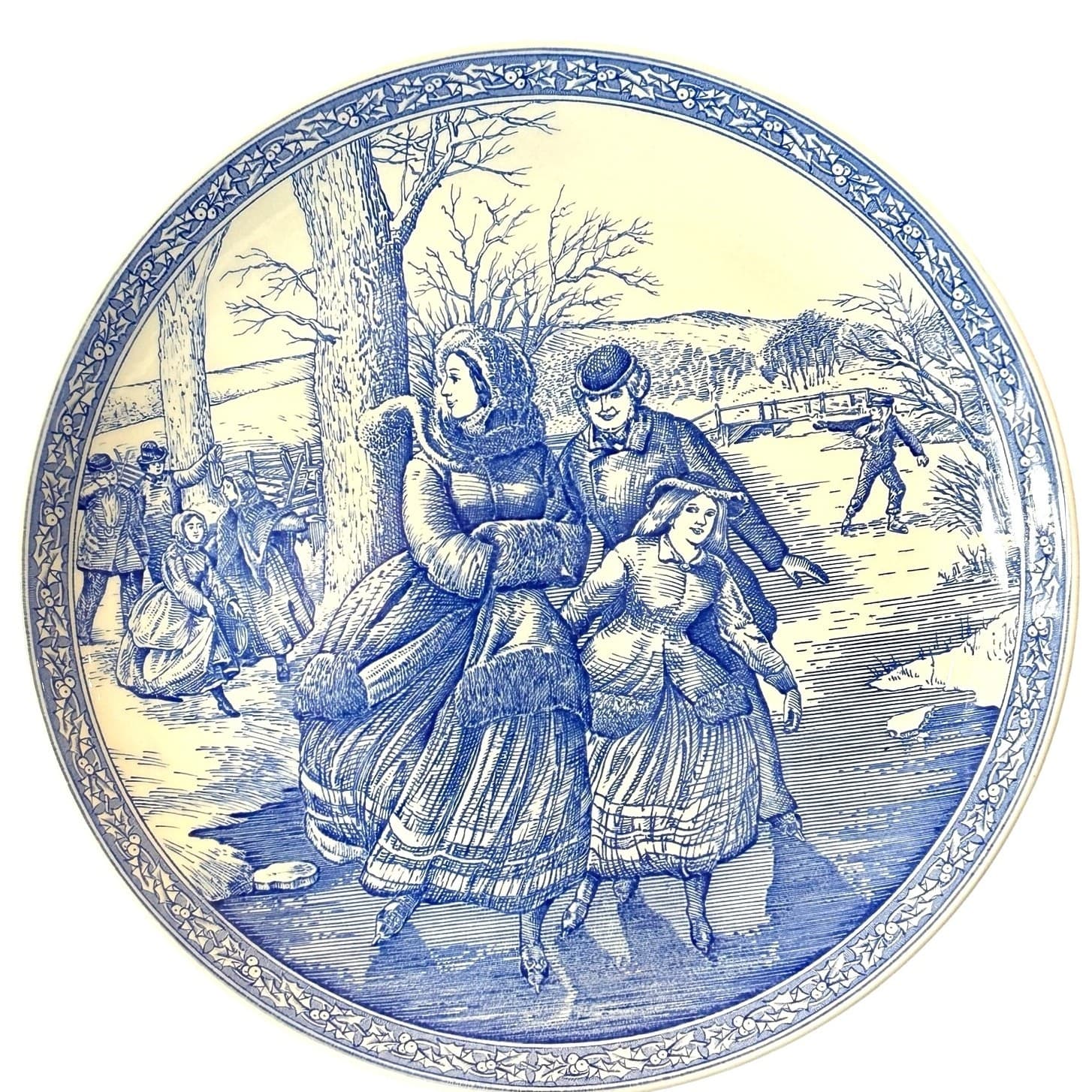 Spode The Blue Room Collection Christmas Plate Number 2 England 8-1/4" Set of 3