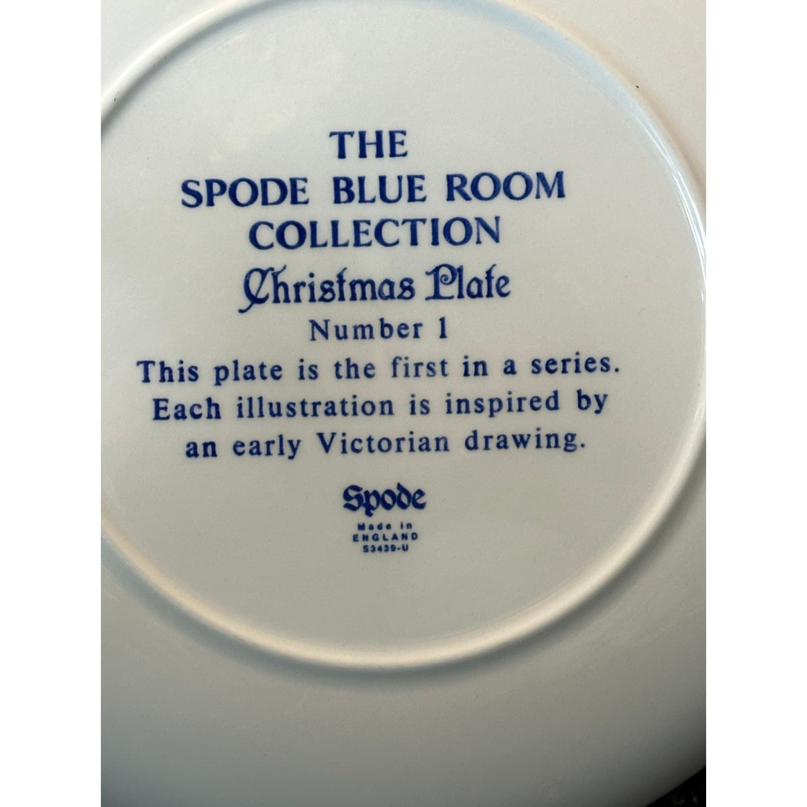 Spode The Blue Room Collection Christmas plate No. 1 England 8-3/8" - Thumbnail 6