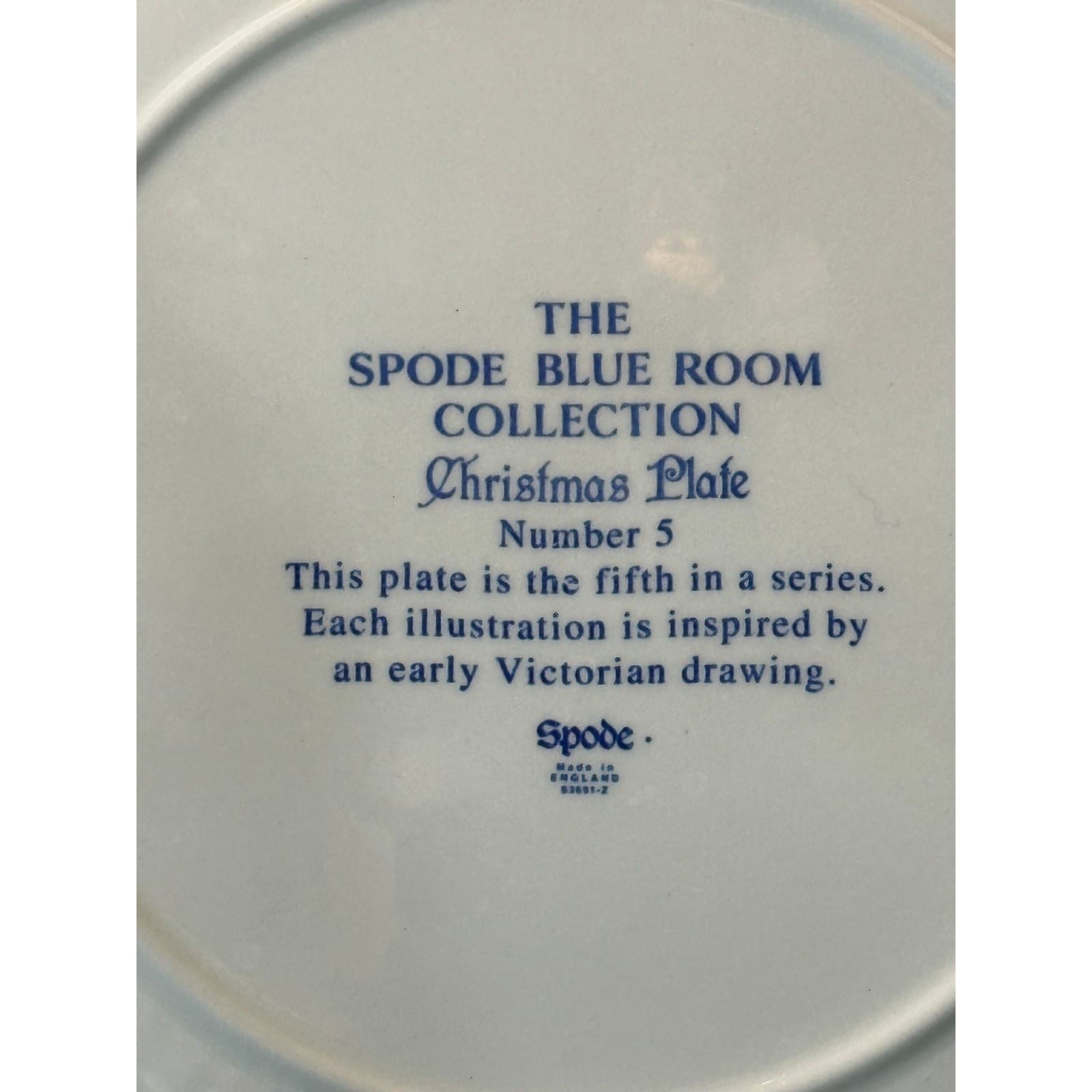 Spode The Blue Room Collection Christmas Plate No. 5 8-5/16" - Thumbnail 7