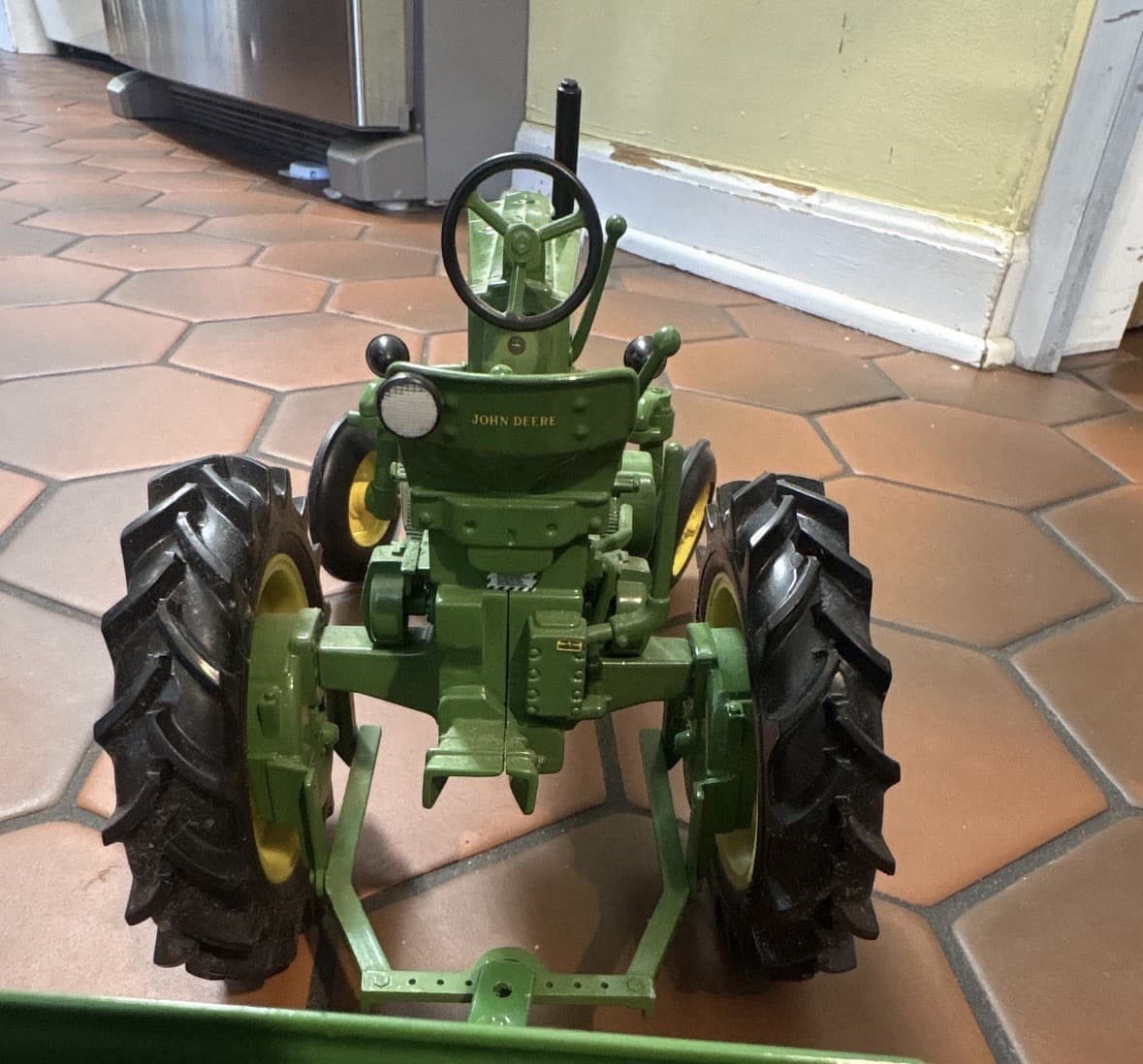 John Deere Diecast Toy Tractor w/ Wagon Trailer, Agriculture Theme - Thumbnail 7