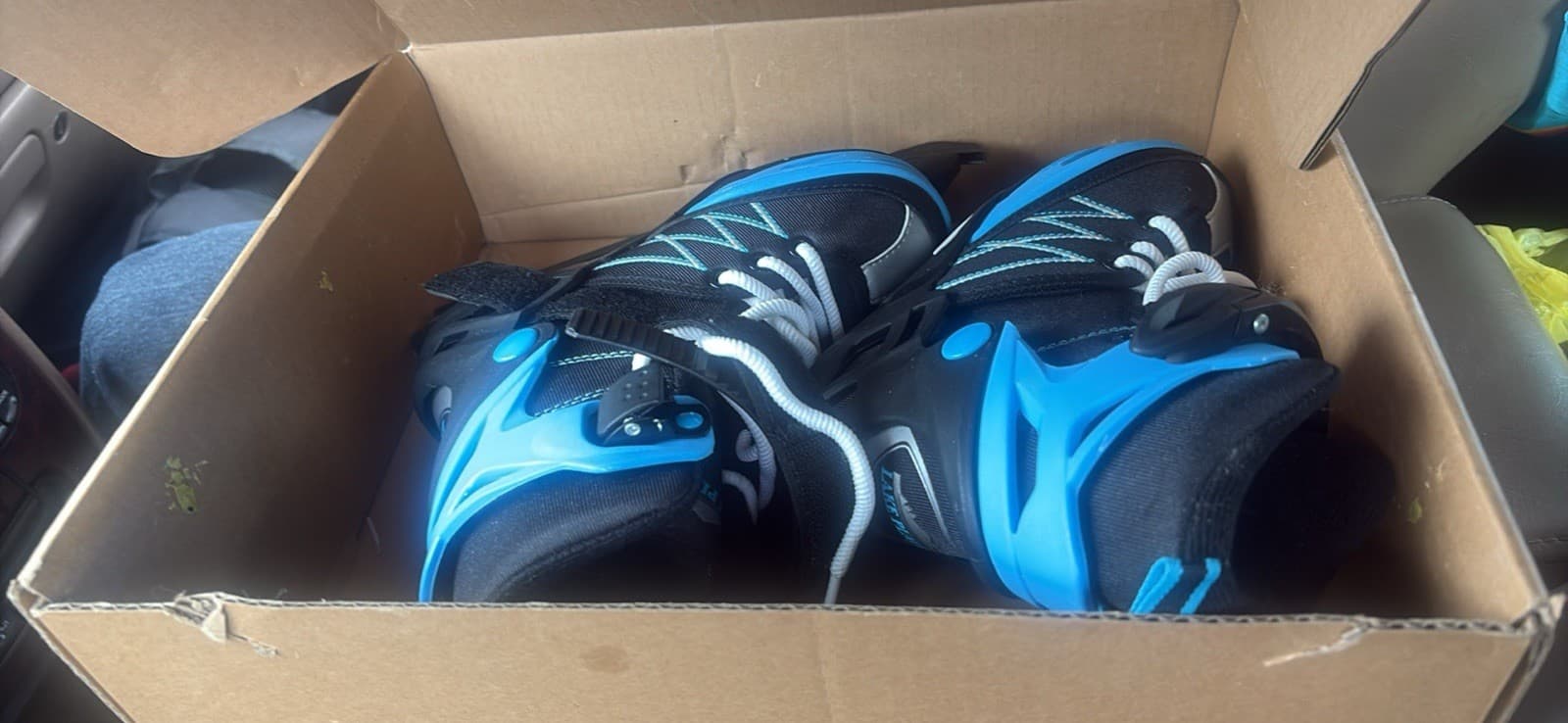 Lake Placid Monarch LP105BS Youth Adjustable Ice Skates 11-2 Black Blue Steel - Thumbnail 2