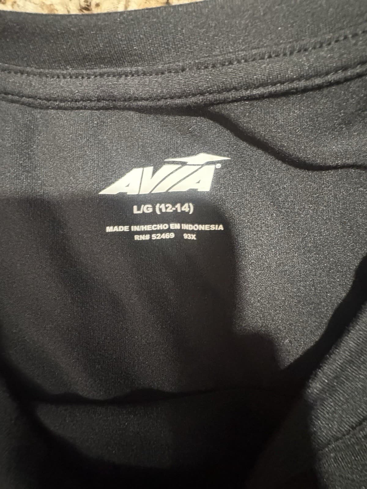 Avia Women's Black Long Sleeve Stretch Knit Activewear Round Neck Top L - Thumbnail 2