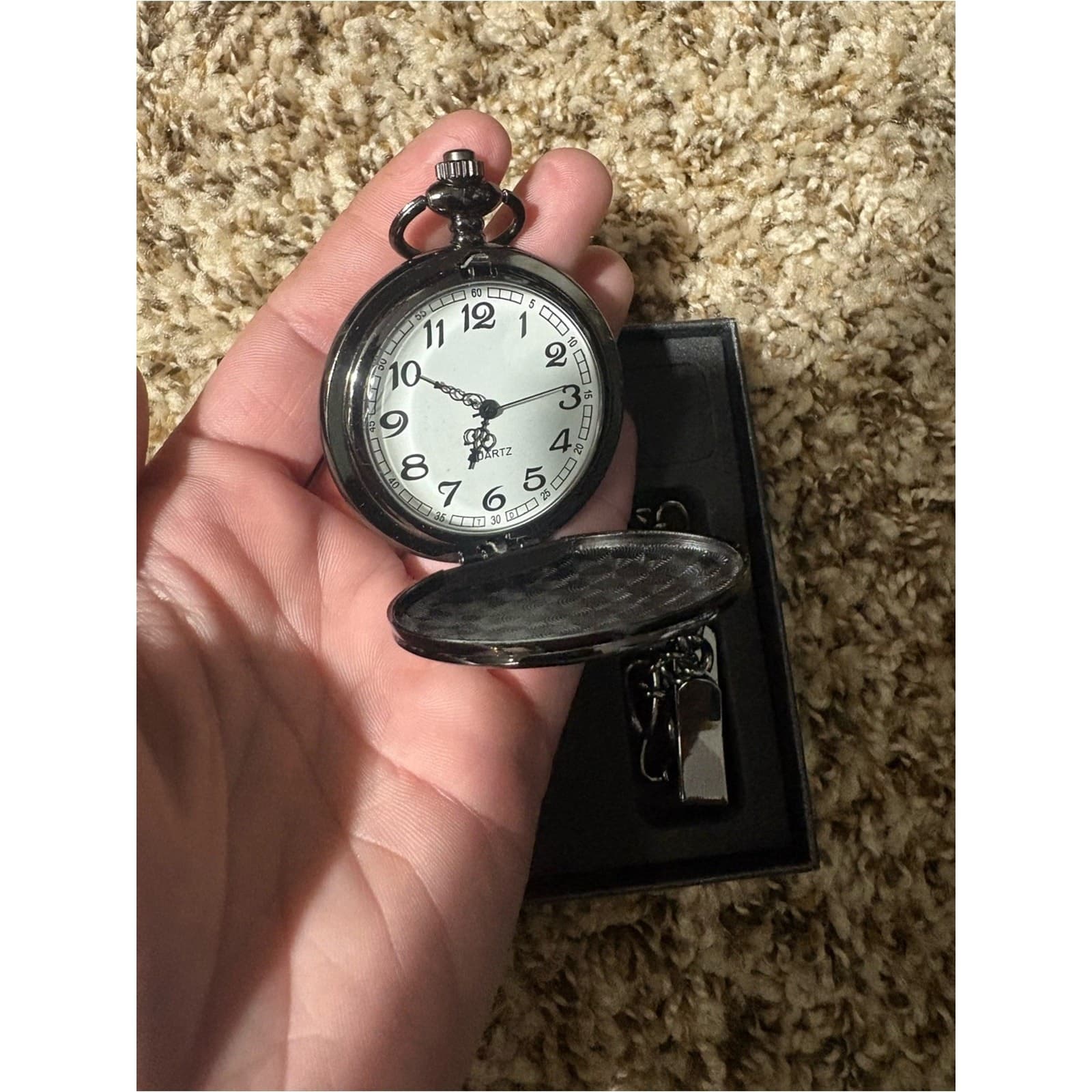 Black Engraved 'To My Dad' Pocket Watch – I Love You Forever - Thumbnail 4