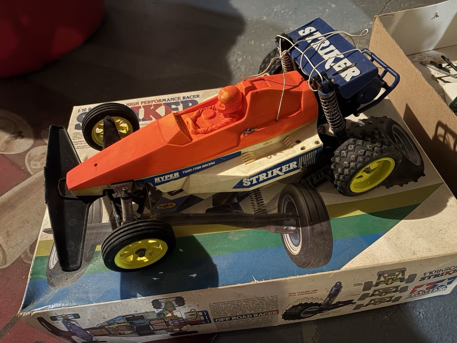 Tamiya Striker 1:10 2WD Off-Road Electric RC Vintage 58061 Lot - Thumbnail 6