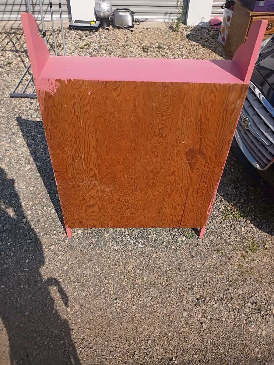 Pink Freestanding 3-Shelf Open Face Bookcase, Rectangular, 30-40 in H - Thumbnail 2