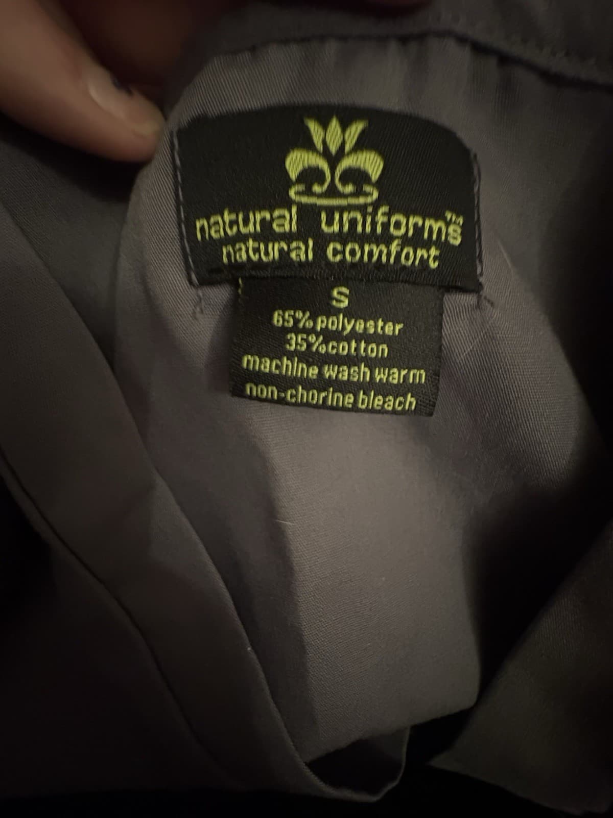 Natural Uniforms Scrub Pants Charcoal S 65% Polyester 35% Cotton BP101 - Thumbnail 3