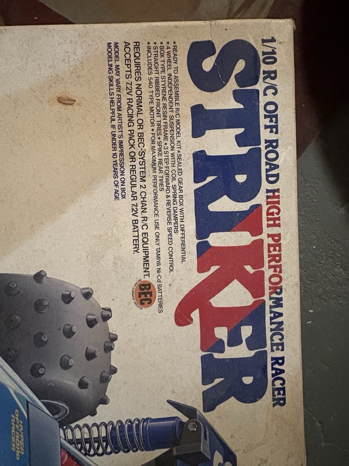 Tamiya Striker 1:10 2WD Off-Road Electric RC Vintage 58061 Lot - Thumbnail 4