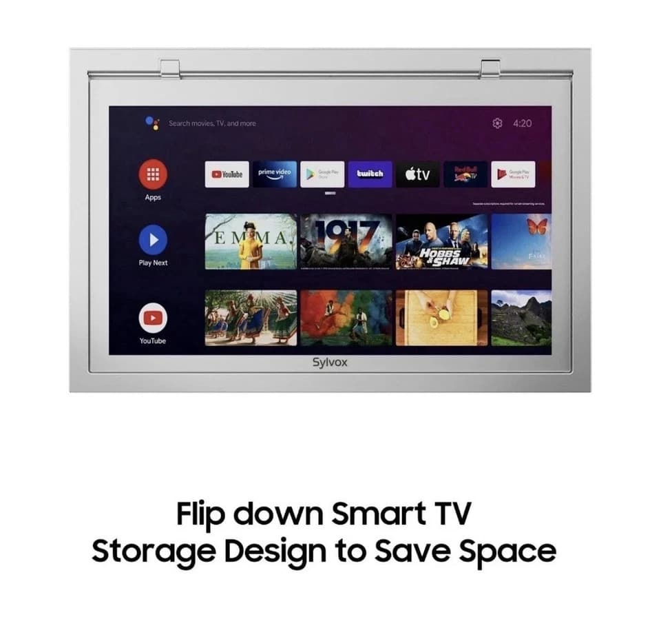 SYLVOX 15.6 inch Under Cabinet TV Kitchen TV 1080P Built-in Google Play RV TV - Thumbnail 3