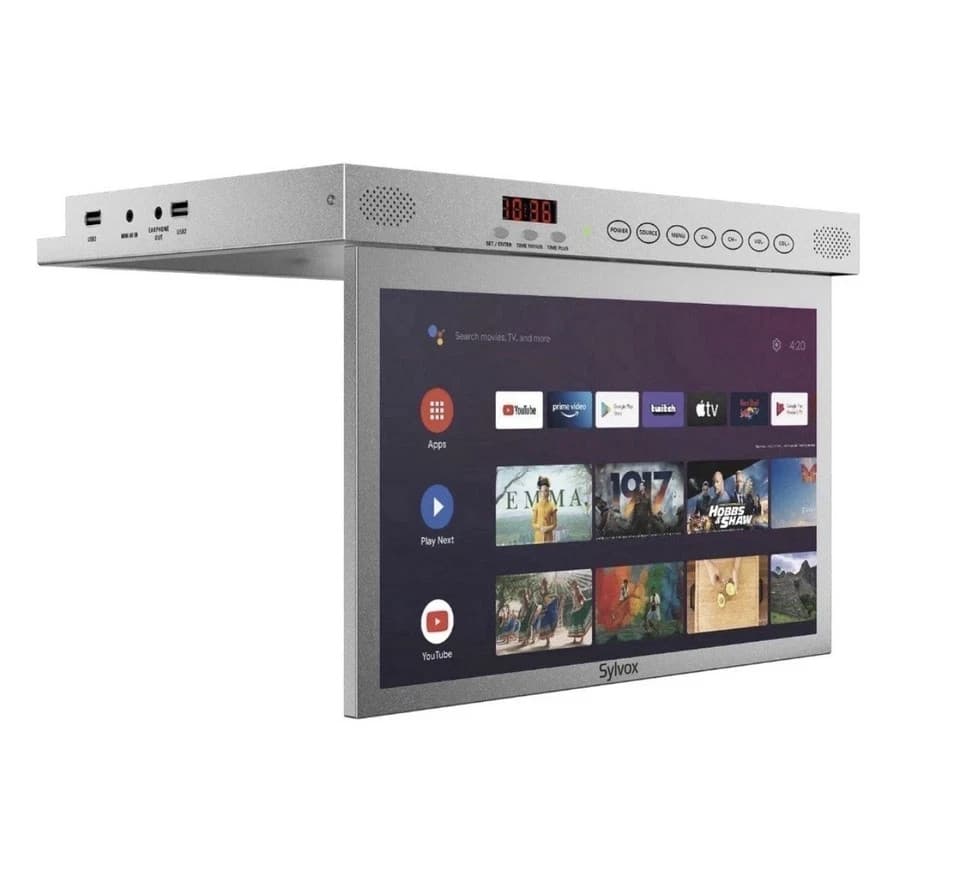 SYLVOX 15.6 inch Under Cabinet TV Kitchen TV 1080P Built-in Google Play RV TV - Thumbnail 4