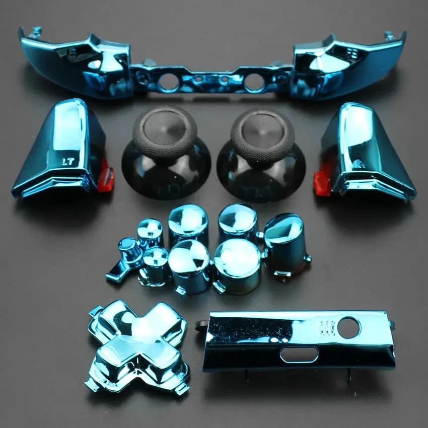 Full Sets Chrome Button Replacement For Xbox One S Dpad ABXY Trigger Grips - Thumbnail 5