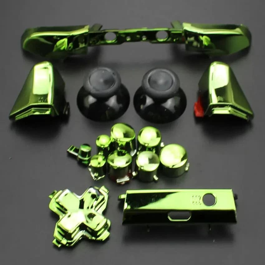 Full Sets Chrome Button Replacement For Xbox One S Dpad ABXY Trigger Grips - Thumbnail 7
