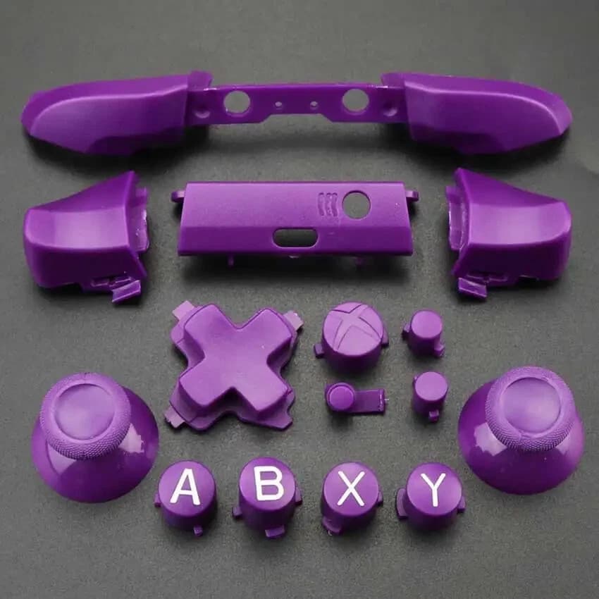 Full Sets Chrome Button Replacement For Xbox One S Dpad ABXY Trigger Grips - Thumbnail 12