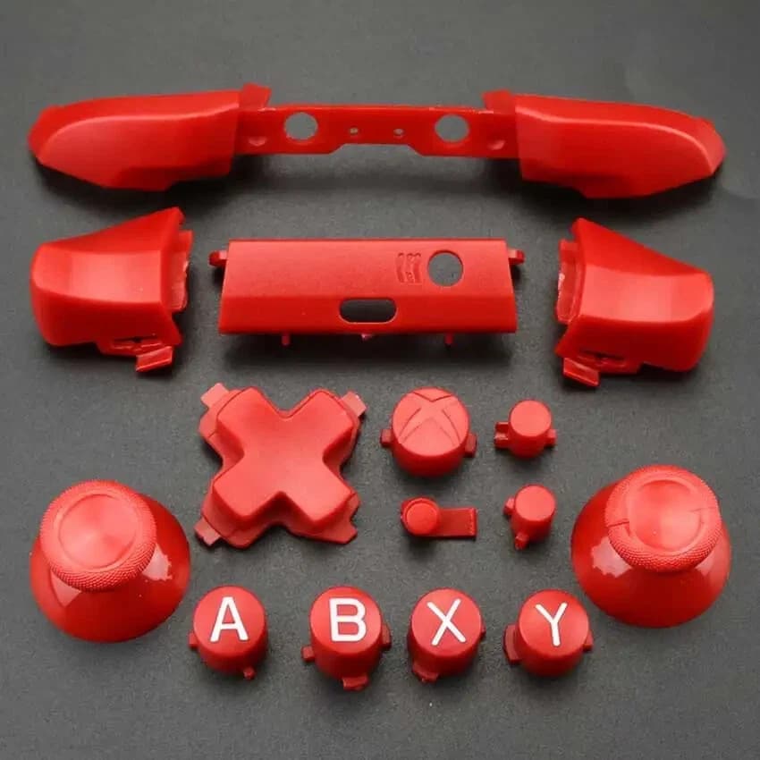 Full Sets Chrome Button Replacement For Xbox One S Dpad ABXY Trigger Grips - Thumbnail 15