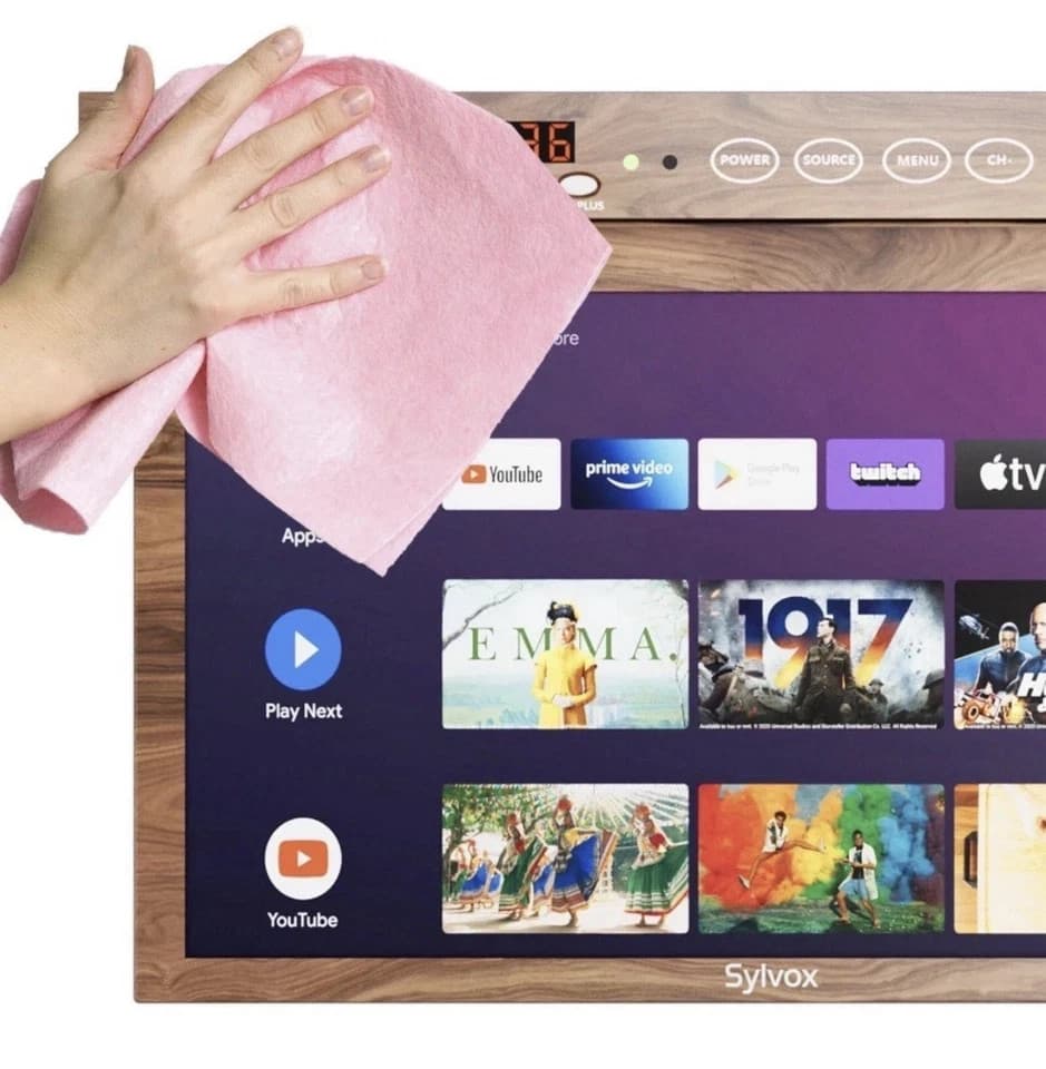 SYLVOX 15.6 inch Under Cabinet TV Kitchen TV 1080P Built-in Google Play RV TV - Thumbnail 3
