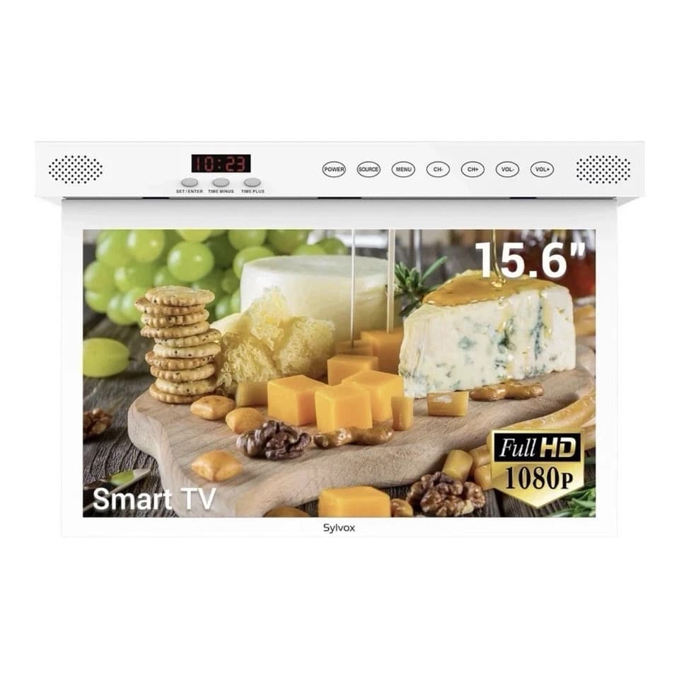 SYLVOX 15.6 inch Under Cabinet TV Kitchen TV 1080P Built-in Google Play RV TV - Thumbnail 3