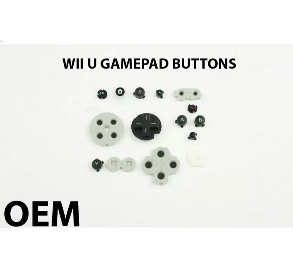OEM Full Set Replacement Button for Nintendo Wii U Gamepad Controller Black
