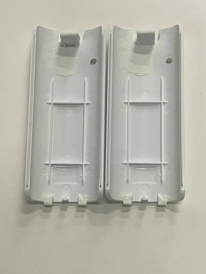 X2 OEM Nintendo Wii Remote Controller White Battery Cover Replacement - Thumbnail 2