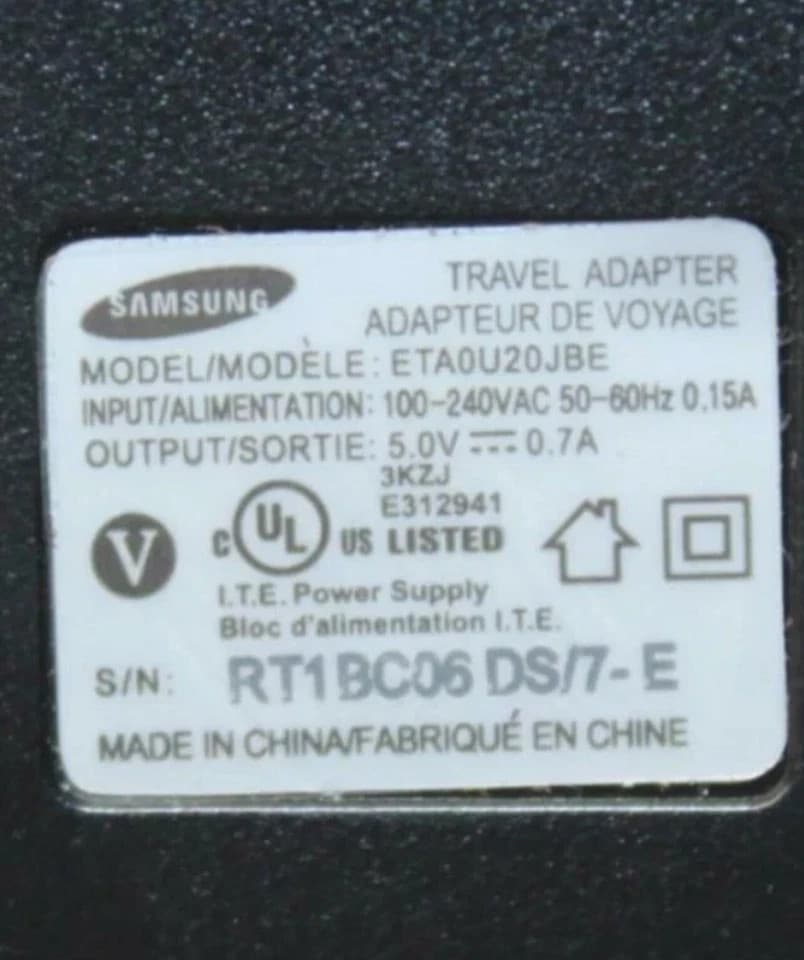 Samsung ETA0U20JBE Travel Power Adapter Charger for Cellphone - Thumbnail 2