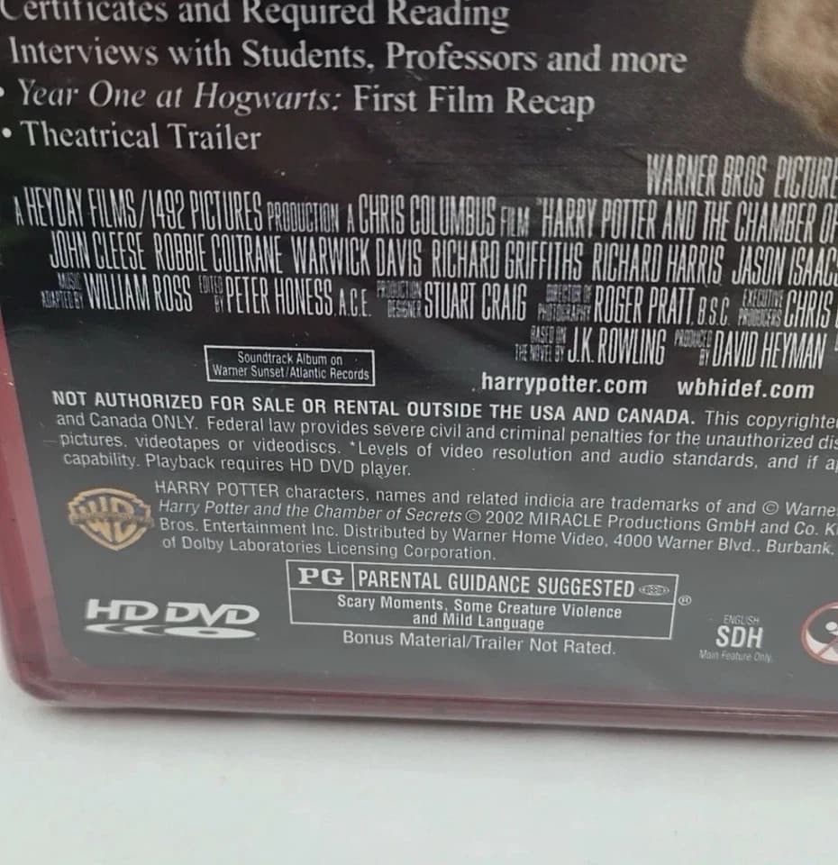 Harry Potter and the Chamber of Secrets (HD DVD For HD DVD Players) New Sealed - Thumbnail 3