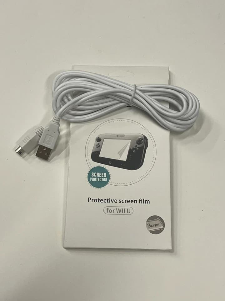 USB Charger Cable For Nintendo Wii U Gamepad Controller Plus 6 Pcs. Screen P - Thumbnail 9
