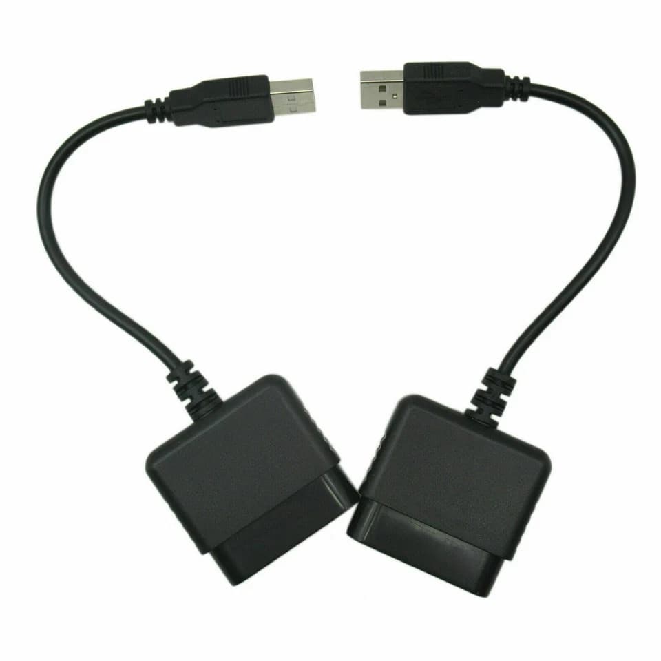 2x USB Cable PS2 to PS3 Video Game Controller Converter For Sony PlayStation 2 3 - Thumbnail 2