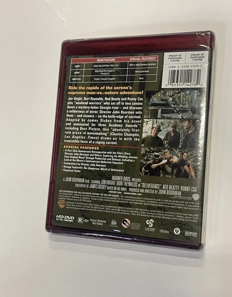 Deliverance (HD-DVD, 2007 WB) Burt Reynolds/Jon Voight/Special Features/Sealed! - Thumbnail 2
