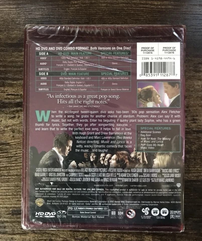 Music and Lyrics (HD DVD, 2007) - Thumbnail 2