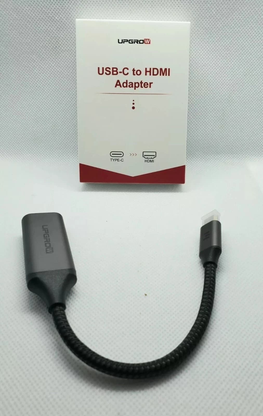 UPGROW USB-C to HDMI Adapter for connecting device to screen monitor TV - Thumbnail 2