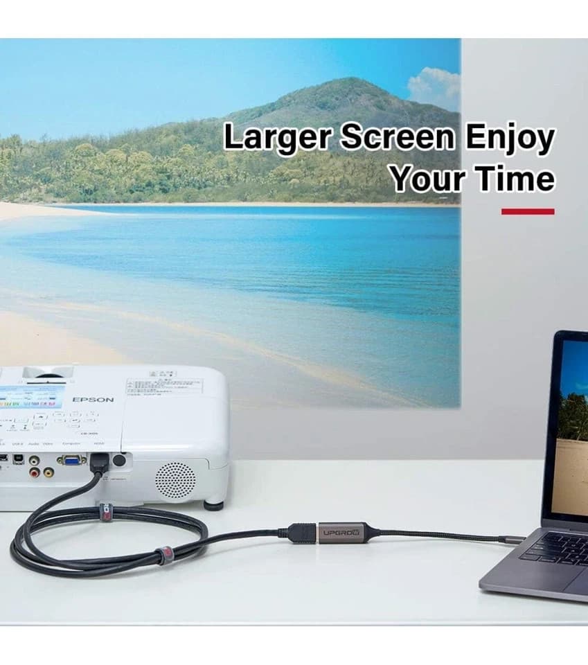 UPGROW USB-C to HDMI Adapter for connecting device to screen monitor TV - Thumbnail 3