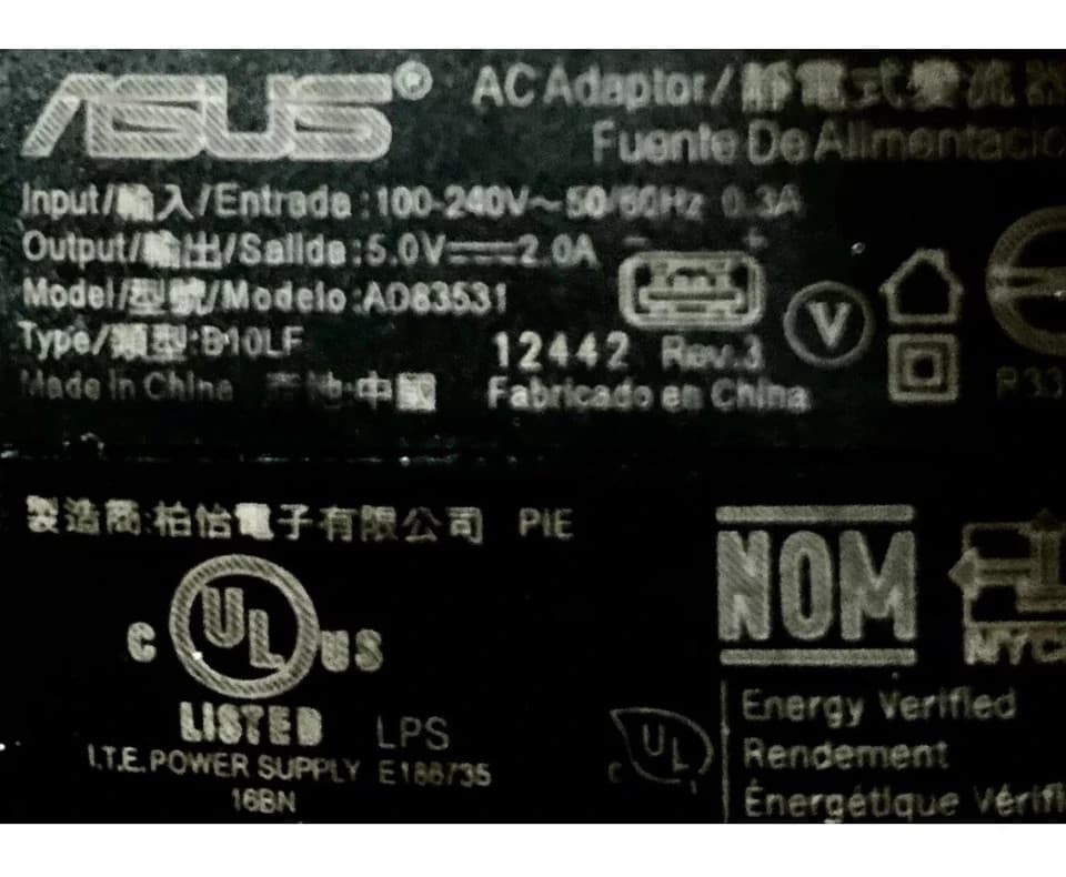 OEM ASUS AD83531 Google Nexus 7 AC Adapter Charger - Thumbnail 2