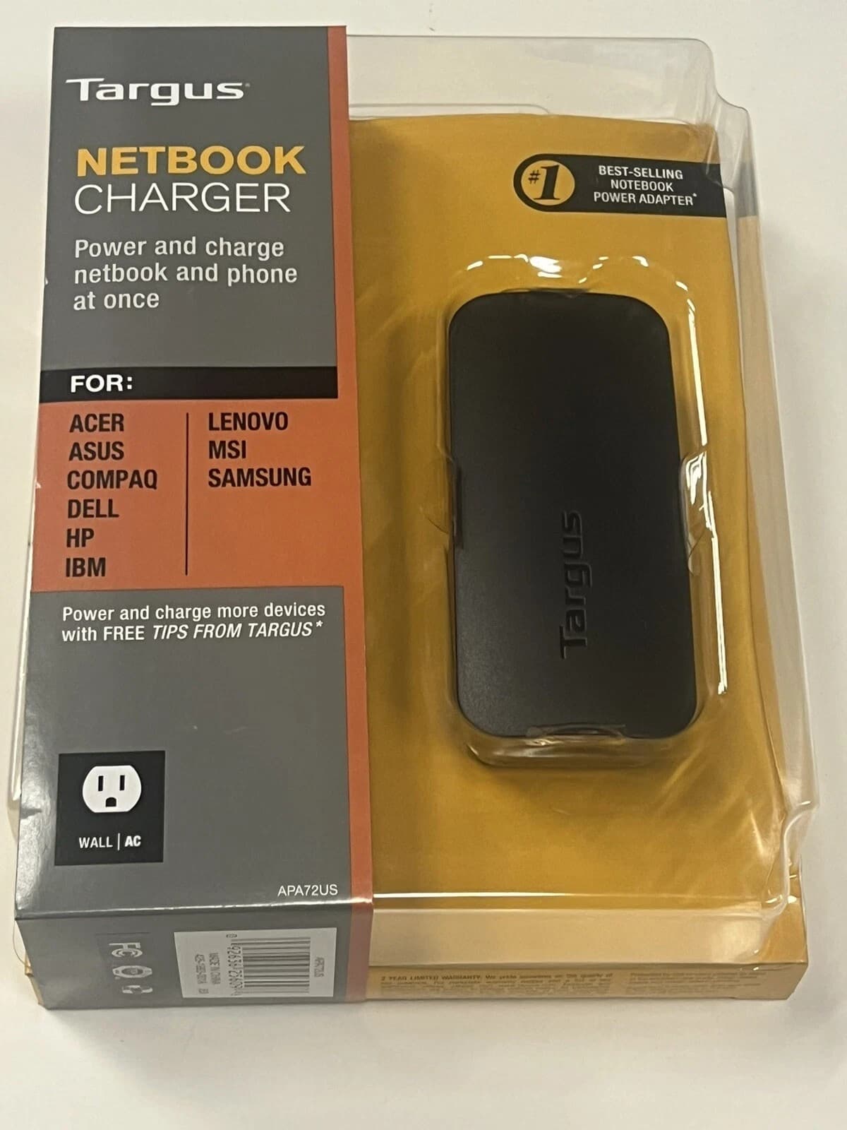 TARGUS Computer Netbook Laptop Universal Charger APA72US 45W AC Brand New - Thumbnail 11