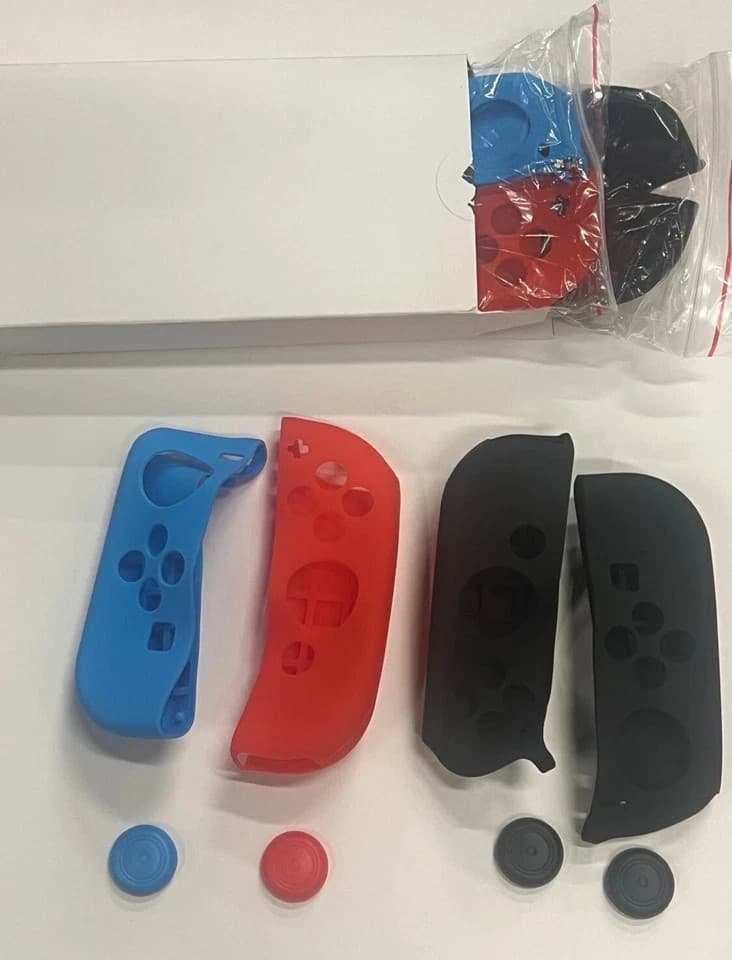 4 Pack Racing Steering Wheel For Nintendo Switch Joy-Con Controller Handle Grip - Thumbnail 4