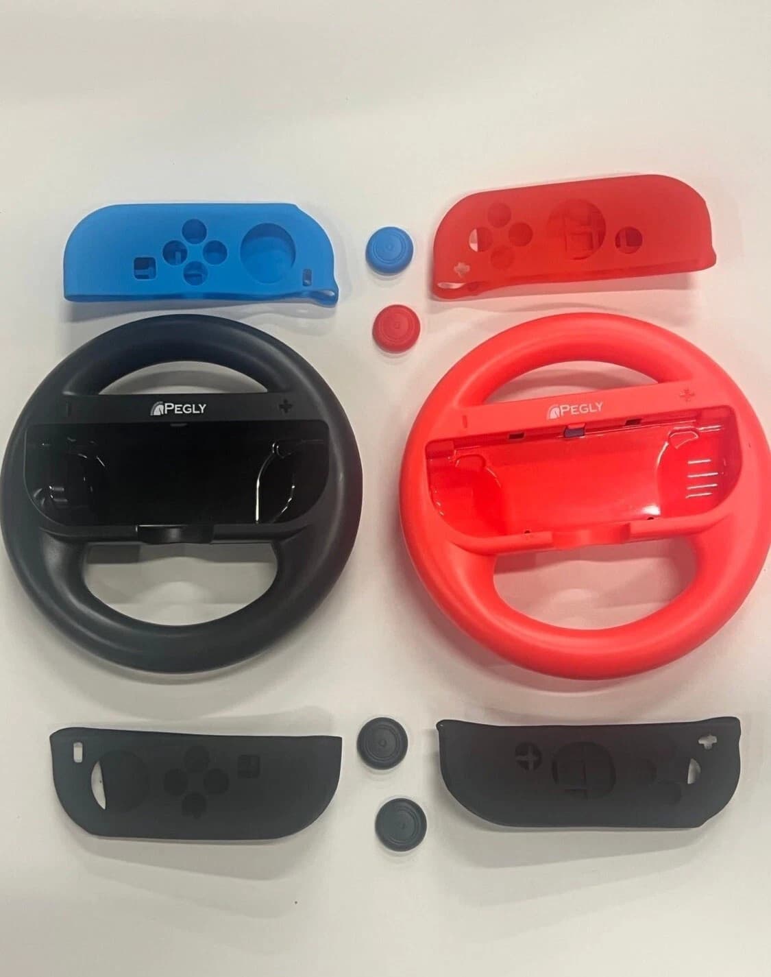4 Pack Racing Steering Wheel For Nintendo Switch Joy-Con Controller Handle Grip - Thumbnail 6