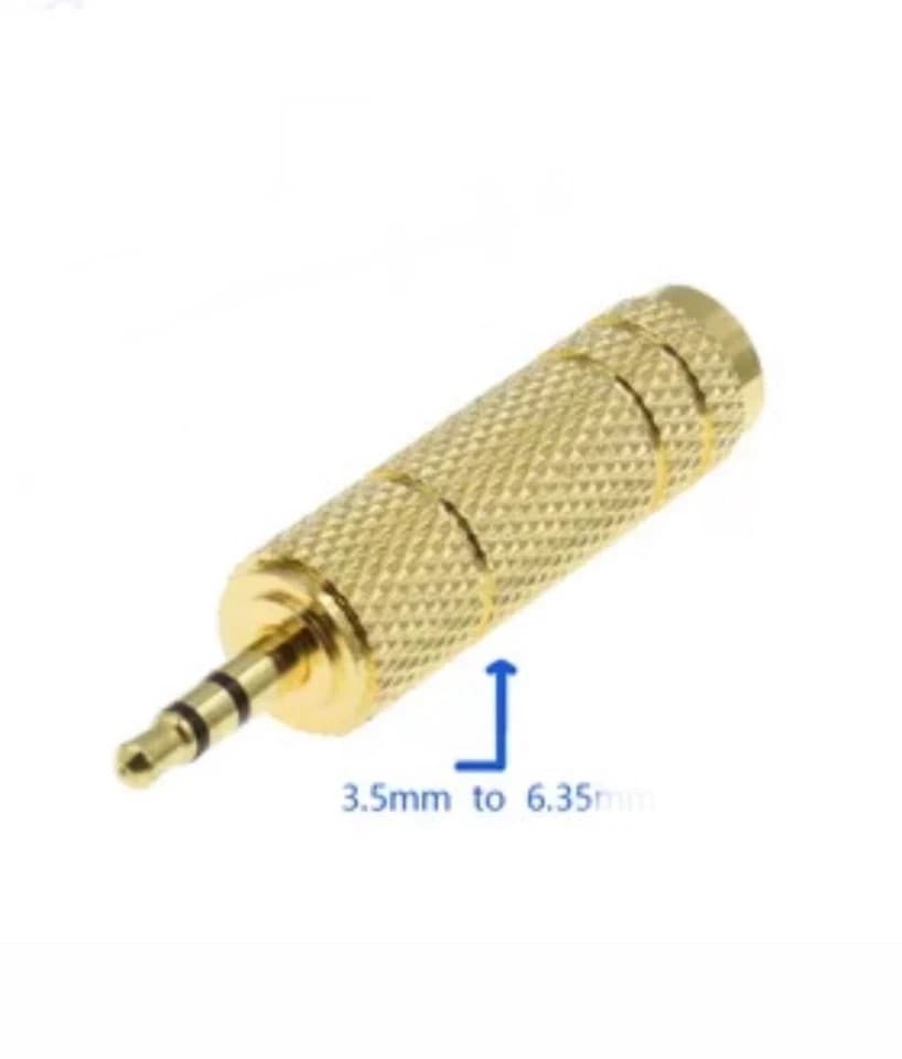 6.35mm 1/4" Female to 3.5mm 1/8" Male TRS Stereo Audio Headphone Adapter - Thumbnail 3