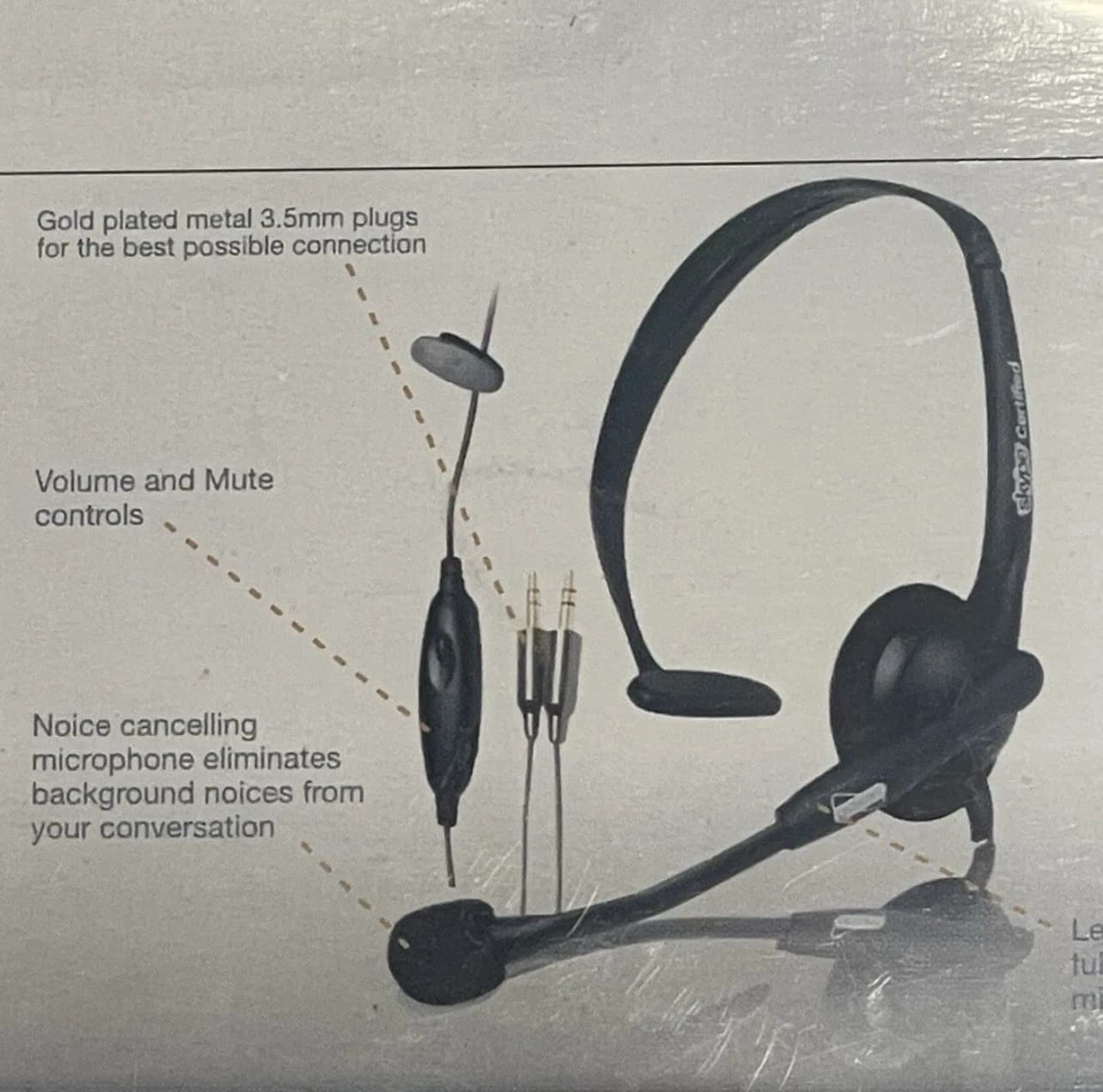 New Desktop Headset Ear Telephone Microphone Speaker (As Is) - Thumbnail 4