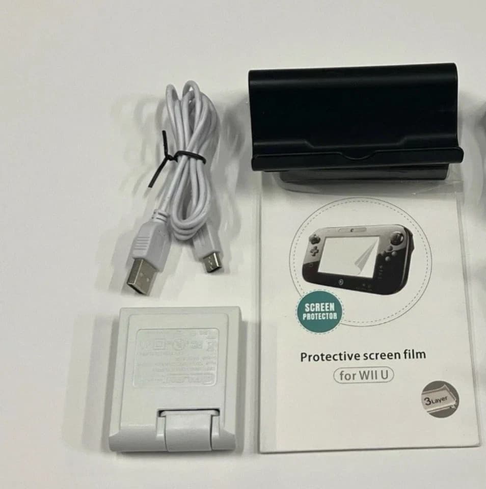 LOT OF 6 Nintendo Wii U Console Stand Vertical Holder Black WUP-016 4” USB - Thumbnail 2