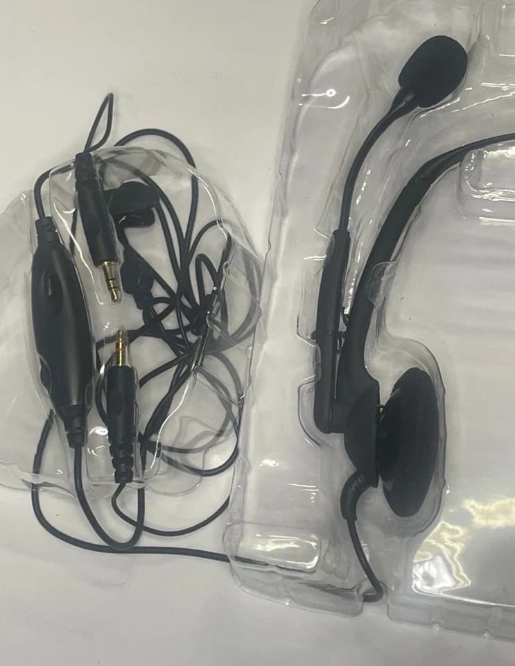 New Desktop Headset Ear Telephone Microphone Speaker (As Is) - Thumbnail 2