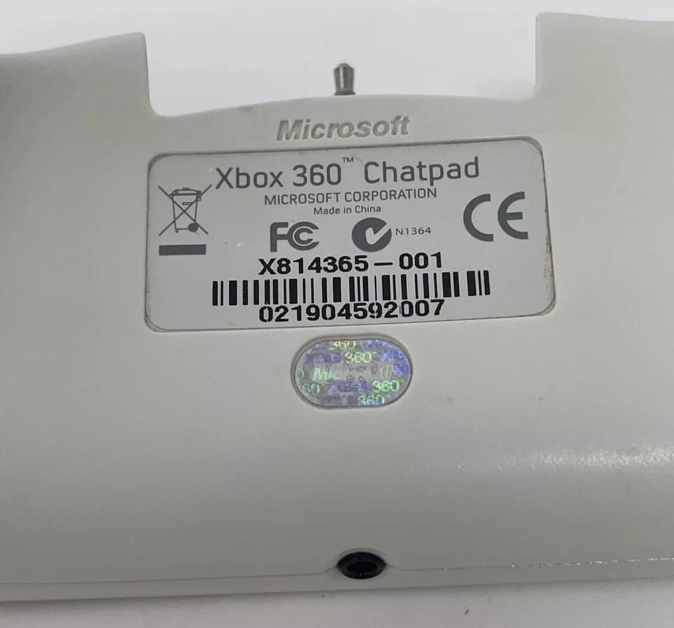 Chatpad Keypad OEM Microsoft White for Xbox 360 Console Video Game Controller - Thumbnail 4