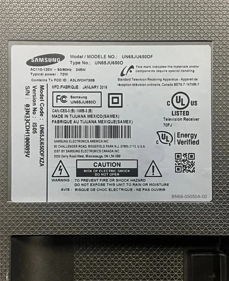 BN97- - 10836A SAMSUNG UN65KU650DFXZA UN65KU650DF BN94-10521A - Thumbnail 4