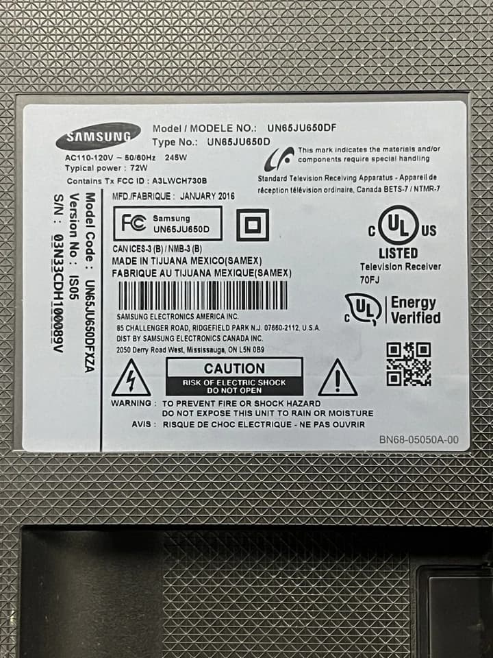 Samsung UN65JU650DF Power Supply Board UN65JU650D UN65JU650DFXZA a150 - Thumbnail 3