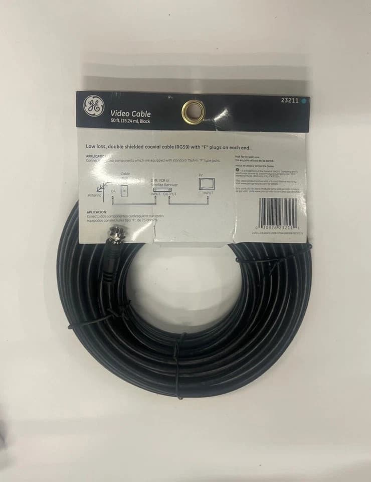GE 50 FT. RG6 COAX CABLE, 33319 15.2 M. Connect TV, Cable, Satellite And DVR - Thumbnail 2