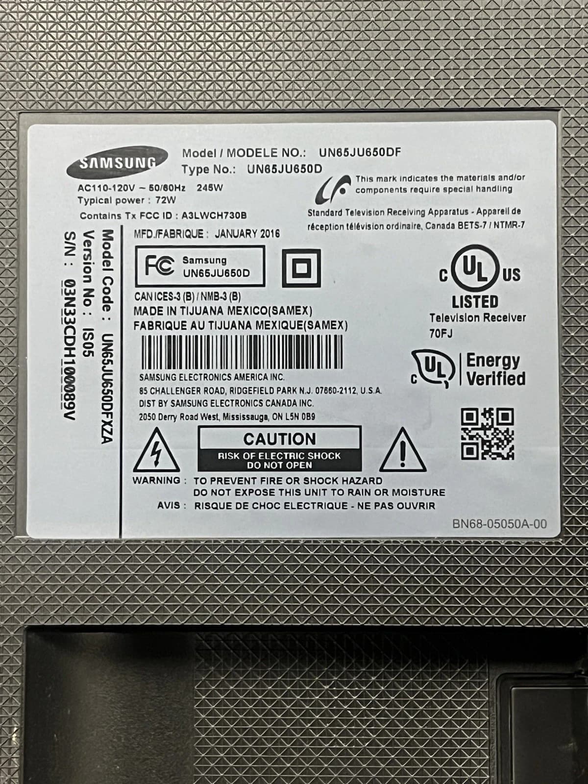 Samsung UN65JU650DF T-Con Board 2015 INC_UHD_HAWK_UFT BN94-10521A - Thumbnail 3