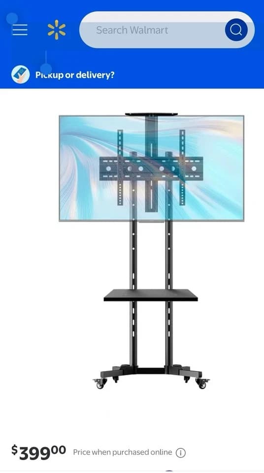 SYLVOX Rolling TV Stand Mobile TV Cart for 32-75 inch - Thumbnail 4