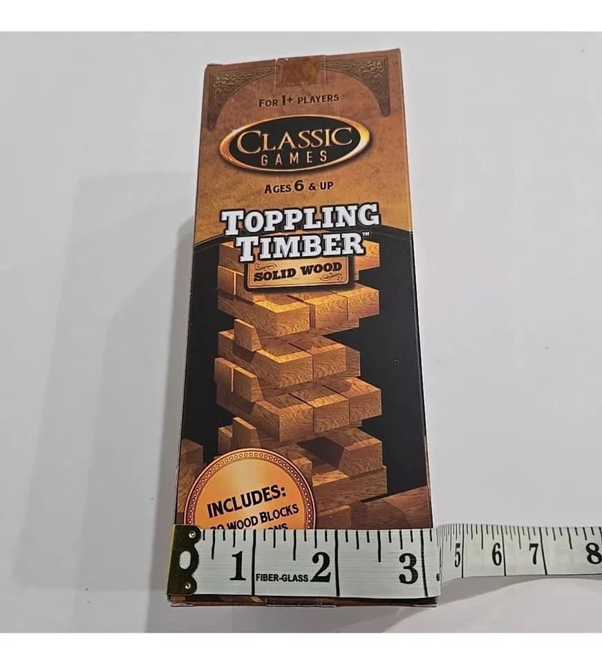 Strategy & Nerves Stacking Game, Toppling Timber 39 Solid Wood Pieces - Thumbnail 3