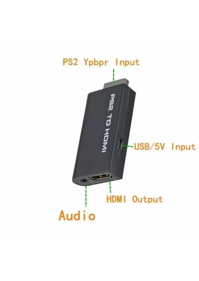 PS2 to HDMI Video Converter Adapter with 3.5mm Audio Output for HDTV Monitor US - Thumbnail 3