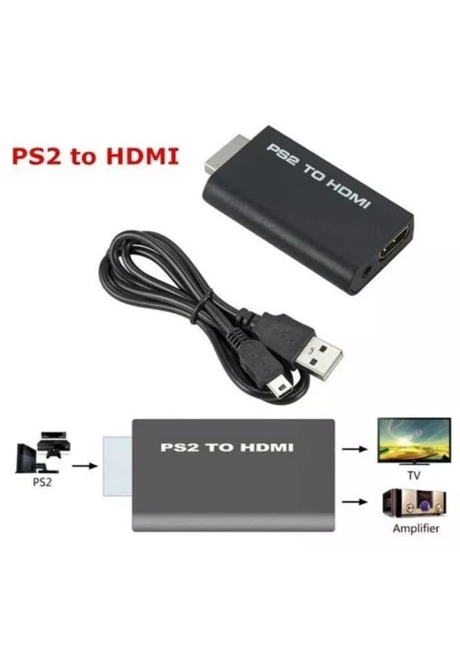 PS2 to HDMI Video Converter Adapter with 3.5mm Audio Output for HDTV Monitor US - Thumbnail 7