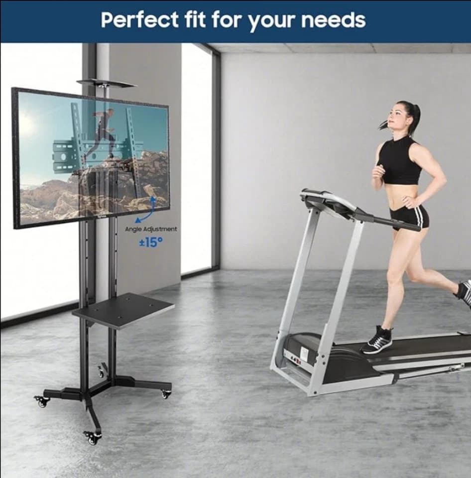 SYLVOX Rolling TV Stand Mobile TV Cart for 32-75 inch - Thumbnail 8