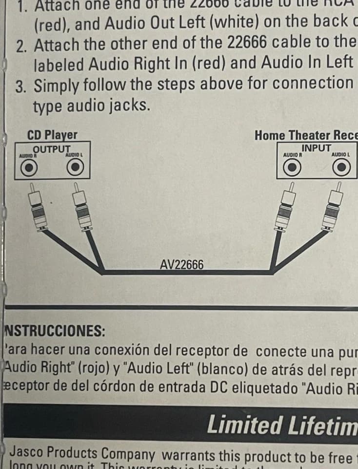 GE DIGITAL Ultra Prograde 12 ft AUDIO Cable for HDTV (model AV22666) - Thumbnail 5