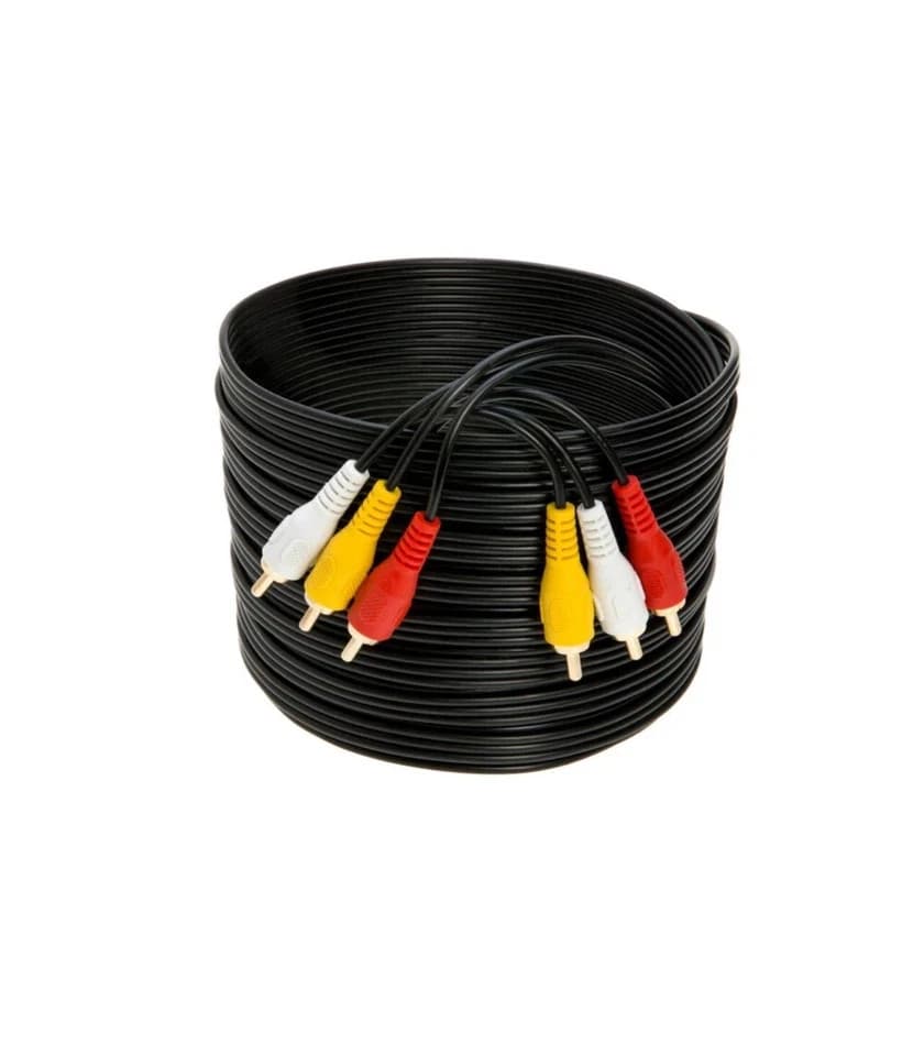 GE- Audio/Video Cable -12ft AV23267 Composite Black Cable Red White Yellow NEW - Thumbnail 2